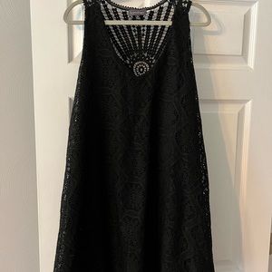 Gorgeous Black lace crochet V-neck dress size Xl
